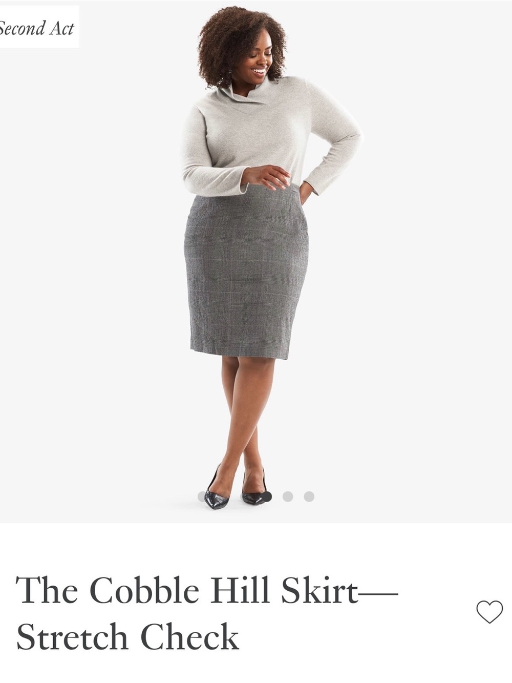 MM Lafleur The Cobble Hill Stretch Check Skirt - Black/Cream